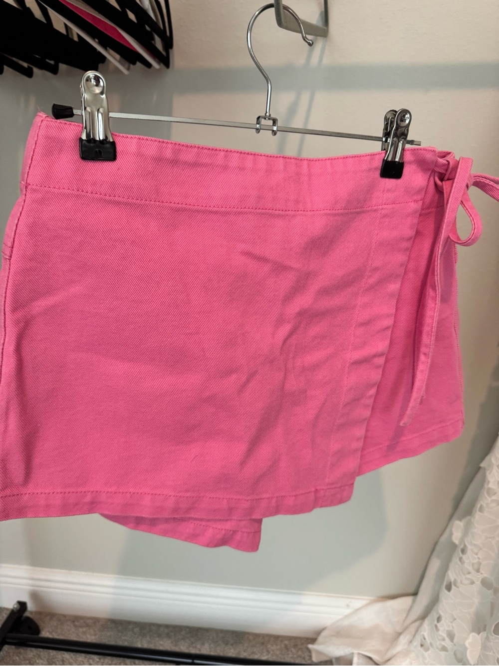 Vici Pink Wrap Mini Skort